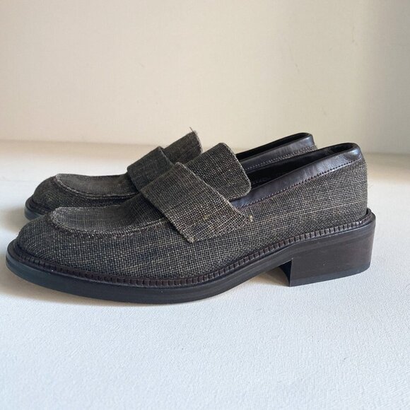 Vintage  Early 2000s DKNY Canvas Upper Classic Loafers 7M - Picture 5 of 9